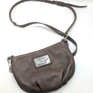 Marc Jacobs Classic Q Crossbody Leather Purse Taupe Y2k